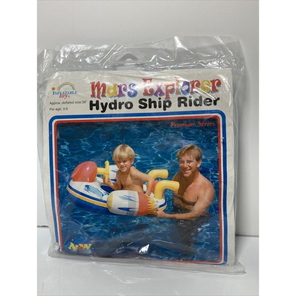 Inflatable Toy Other - Vintage Inflatable Toy  Mars Explorer Hydro Ship Rider 41000 Size:36" NOS Pool